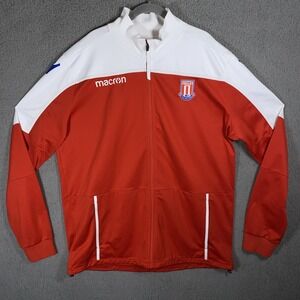 STOKE CITY 2016 2017 Men's 5XL Training Soccer Jacket Macron Track Top Jersey
